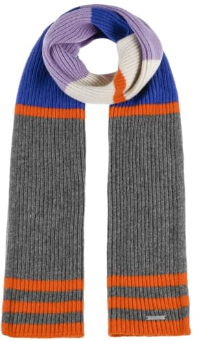 Stetson Strickschal mehrfarbig Made in Italy Damen Herren Winter grau-blau One Size