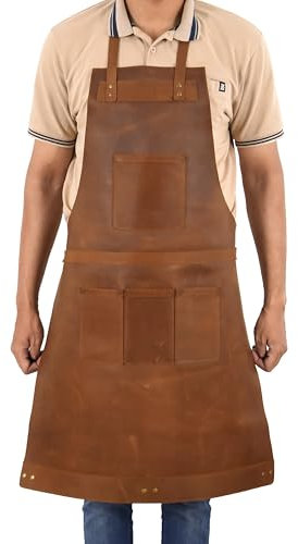 Genuine Vintage Leather Tool Aprons Chef BBQ Cooking Blacksmith Butchers Apron 8088