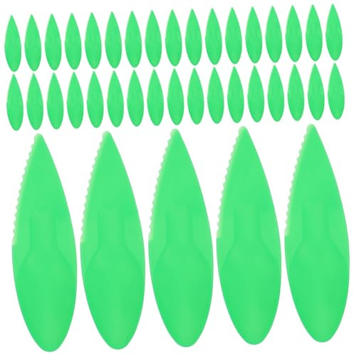 VINTORKY 50 Piezas Pelador De Kiwi De Plástico Cuchilla Para Ensalada Cortador De Kiwi Pelador De Fruta Cuchara Para Dividir Fruta Uso Cocina