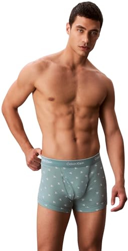 Calvin Klein Calzoncillos bóxer Pack de 3 Hombre Trunks Balance con Logotipo en la Cintura