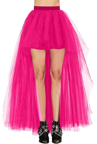 Jupe Longue en Tulle Bouffante Adulte pour Mariage - Tutu de Danse Asymétrique Princesse Ballet Classique Magnifique Vintage
