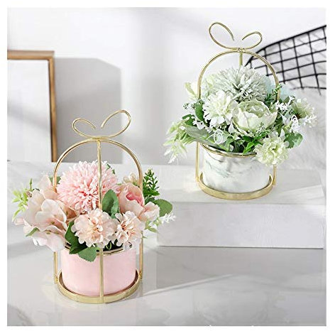 Künstliche Blume in Topf Künstliche Blumen Gefälschte Blumen Bonsai mit Topf Vase Pompon Chrysanthemen Hortensie Peony Künstliche Blumen Hochzeitsfeier Home Decor Künstliche Pflanzenblum Arrangement
