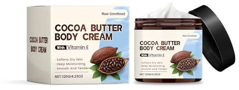 Cocoa Butter Body Cream, Organic Cocoa Butter Moisturiser, Body Butter For Women for Hydrating,Nourishing,Firming - Soften & Smooth Skin Body Butter - Body Skin Care - Cocoa Body Cream (1)