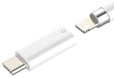 Adaptador Lightning hembra a USB C macho para Apple Pencil de 1ª generación para cargador iPad Pro, accesorio de carga Bluetooth, conector de cable, adaptador de generación para iPhone IPencil