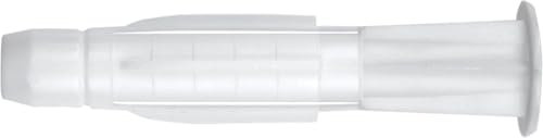TOX Allzweckdübel TRIKA M 8x51 mm + Schraube im Blister, zuverlässige Befestigung in fast allen Baustoffen, einfache Montage, mitdrehsicher und Dübelkappe schont die Oberfläche, 6 Stk., 011701111