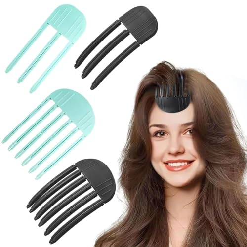 COYUN 4pcs volumen para flequillo esponjoso, Clip de Volumen para RaíCes, pinzas de volumen para la línea del cabello, clip de volumen para línea del cabello, sin huellas, clips de elevación de raíces