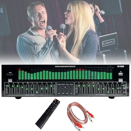 COYEUX Equalizzatore Digitale a 31 Bande, Equalizzatore Grafico Stereo Digitale, 10 uscite con Effetti preimpostati, Supporto Funzione Bluetooth, per Auto, Feste, Camera da Letto, casa