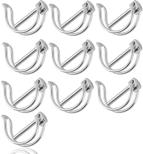 Lot de 10 goupilles pliantes pour tuyau - 4,5 x 36 mm - Avec fermeture de verrouillage - Pour ferme, pelouse, jardin
