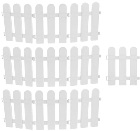 BESPORTBLE Weißer Kunststoff Landschaftszaun 10 Stück 20 x 17cm Dekorativer Zaun Für Weihnachtsdekoration Und Außenbereiche