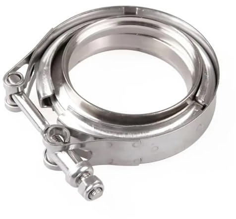Morsetto universale for tubo di scarico turbo a V in acciaio inossidabile da 3 pollici e 2, flange a 76 mm 50, 1 set