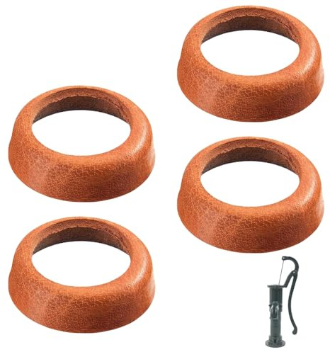Riisoyu 4 Stück Ledermanschetten Kolbenmanschetten, für Typ 75 Schwengelpumpe Gartenpumpe Handpumpe Brunnenpumpe Schwengelpumpe Ersatzteile