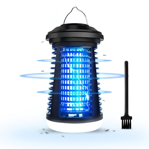 Hefite Lampara Antimosquitos 15W | 2-in-1 Mata Mosquitos electrico | Matamoscas Electrico Exterior Interior | Lámpara UV Repelente Mosquitos, Moscas, Polillas, Zancudos y más | Seguro y eficaz