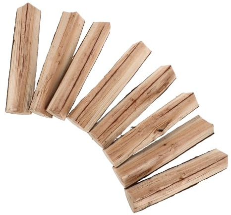 GRIRIW Legna da Ardere Decorativa in Cedro e Pino 22 Cm, Set 8 Pezzi per Caminetto e Braciere da Giardino, Tronchi Stabili e Multifunzione per Interni ed Esterni