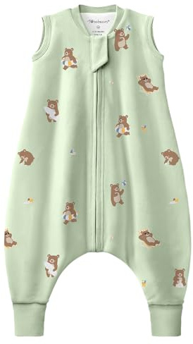 Mosebears 1.0 TOG Cotton Baby Sleeping Bag, Spring & Autumn Wearable Blanket, Soft Sleep Sack for Infants, Unisex for Boys & Girls,S(6-12 Months)