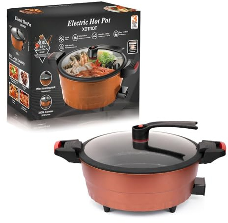 Marmite Électrique Multifonction 8L – Wok Polyvalent Et Chaud For La Cuisine À Domicile