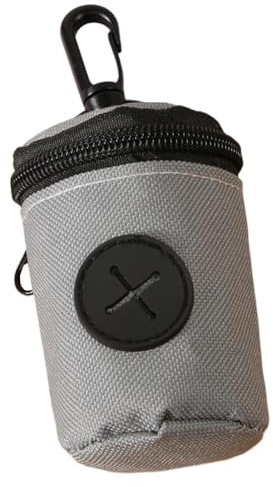Distributore di sacchetti per escrementi canini – Supporto portatile con cerniera – Dispenser di sacchetti per escrementi animali per cuccioli di taglia piccola, media e grande, passeggiate