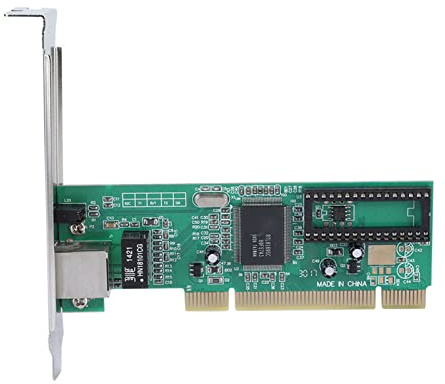 Rcniso Tarjeta de Red PCI Realtek 8169 con Deflector Adaptador, Ethernet 10/100/1000Mbps para Servidor de Datos, Gold Finger
