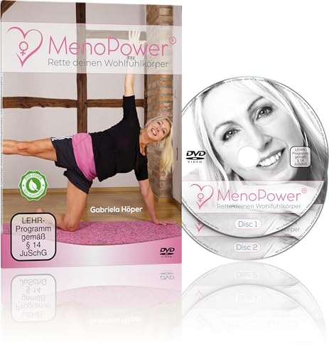 MenoPower® DVD - 28 Tage Pilates-Spezialkurs für Frauen (45+) - sehr effektives 1:1-Training für Einsteiger - Schlank und fit durch die Wechseljahre
