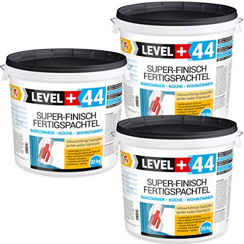 Super Finish Spachtel 60kg Fertigspachtel Q4 Perfekt Glätt Flächen Füll für Küche Bad Wohnzimmer RM44
