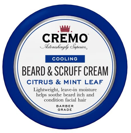 CREMO - Cooling Beard & Scruff Cream For Men | Lightweight Refreshing Beard Cream | 113g