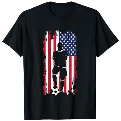 American Flag Soccer Apparel - Soccer Women Girls Kids Men T-Shirt