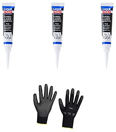 Iloda 3xOriginal Liqui Moly 20g Pro-Line Turbolader Additiv 20766 Schutzhandschuhe