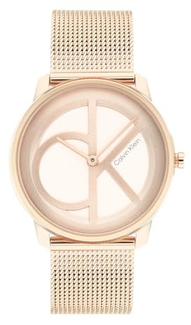 Calvin Klein Analog Quarzuhr für Herren und Damen Kollektion Iconic Erhältlich mit einem Edelstahlarmband in Glieder- oder Mesh-Design