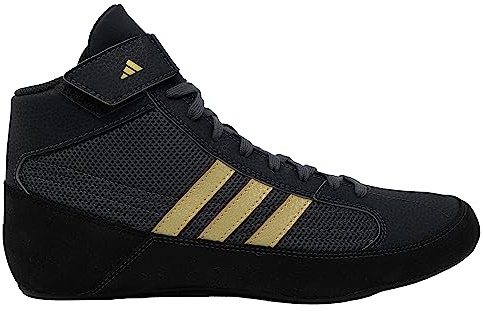 adidas Herr HVC brottningssko, svart/kol/metallic guld, 9, Svart antracit metallic guld, 42 2/3 EU