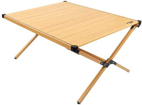 AKTIVE Mesa regulable en altura para camping estilo Glamping, Mesa plegable para camping, Medidas 88,5x70,5x43cm, De aluminio, portátil, Mesas plegables portátiles (63025)