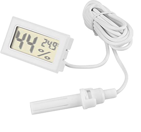 Glomora Thermomètre Hygromètre Combo, écran LCD Numérique, Sonde Externe, Idéal pour Les Incubateurs Et Couveuses De Reptiles