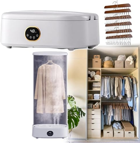 Secadora automática de ropa colgante y plancha de vapor vertical inalámbrica, máquina de vapor portátil para el cuidado de la ropa con poste telescópico para un fácil secado de la ropa