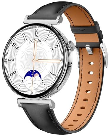 Knauermann PRO 3 Mini (2024) Silber - Gesundheitsuhr Smartwatch mit Telefoniefunktion - EKG + HRV und SOS Funktion - AMOLED Display - BT Bluetooth - Schlafapnoe - Edition 1, 14-24, rund