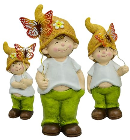 Happyyami 3stücke Keramik Gartenzwerg Statue Cartoon Gartenzwergfigur Für Garten Zubehör Deko Figur Für Schreibtisch Partygeschenk