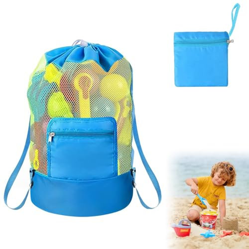 Sac de Jouets Plage, Rangement de Jouets de Plage, Léger et Pliable Sac Jouets Plage, Pliable réutilisable, Pour les vacances en famille, voyage de plage, Natation, Jouets