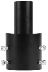 Heavy-Duty 4 Inch Round Pole Slip Fitter Adapter – Universal Metal Mounting Bracket for LED Parking Lot Lights, Shoebox Lighting, Street Lights – Weather-Resistant Black Outdoor Design