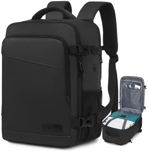Yankony Zaino Easyjet 45x36x20 Bagaglio a Mano Easyjet 45x36x20 Zaino da Viaggio Aereo 30L Borsa da Cabina per Uomo 15.3 Pollici Porta PC Portatili con Tasca Antifurto per Lavoro Affari