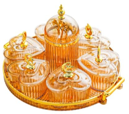 Bols à fruits, assiette de service for collations aux fruits secs, plateau de service for apéritifs, plateau à noix, plateau de service divisé for fête, cuisine, maison, vacances, bonbons, transparent
