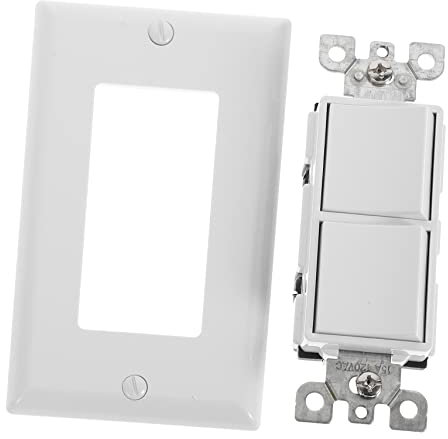 Gatuida Interruttore Bilanciere Doppia Luce Elettrica Con Copripiatti Da Parete Luci Decorative Individuali Design Moderno e Pratico Per Case e Appartamenti