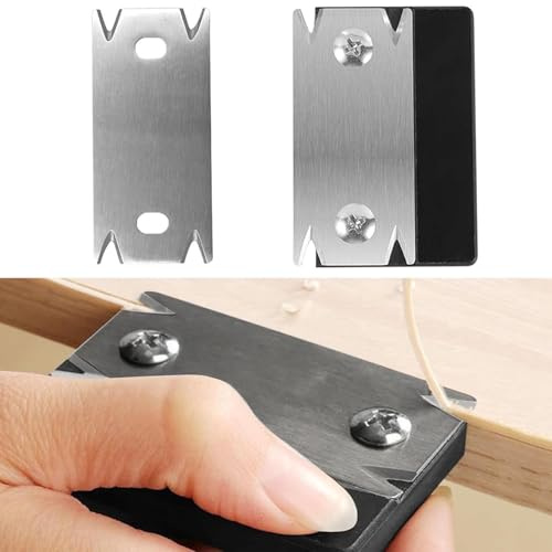Kantenschneider Umleimer Manueller Furnierkantenschneider mit 1 Ersatzklinge, Kantenhobel Holz ür Holz PVC ABS, Holzbearbeitung Rutschfest Einhandhobel