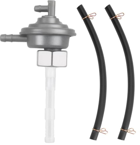 1 Set M16 x 1,5 Valve de Pompe à Carburant de Moto avec 2 Tuyau de Carburant, Réservoir en Métal Robinet d'Essence Motoculteur Commutateur pour CPI Keeway Kymco SYM GY6 139QMB Generic Baotian Benzhou