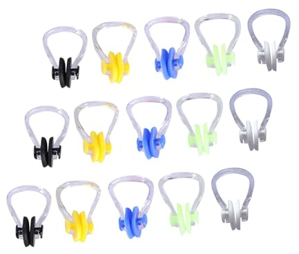 MAJORMENCH 9 Pièces Set de Pinces-Nez Silicone pour Natation Confortables et Étanches Protège-Nez Ergonomiques pour Adultes et Garçon Fille Clips Adaptés à Toutes Formes de Nez pour Piscine