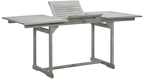 Generisch Garten-Esstisch (120-170) x80x75 cm Massivholz Akazie,Möbel,Gartenmöbel,Gartentische-316575
