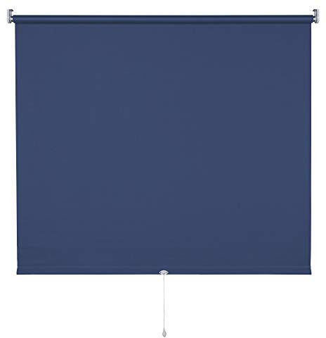 Verdunkelungsrollo Springrollo Mittelzugrollo 13 Farben klemmfix Rollo ohne Bohren Breite 62-202 cm Höhe 180 cm Fenster Vorhang blickdicht verdunkelnd klemmbar Klemmträger (62 x 180 cm / Blau)