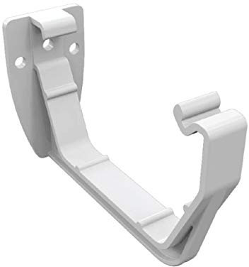 4 x White Square Fascia Gutter Brackets, Freeflow 114mm Rain Water Systems