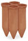 Relaxdays Set Irrigazione a Goccia, Set 4 Coni in Ceramica, Irrigatori Bottiglie 1,5 L, HLP: 14x4,5x4 cm, Terracotta
