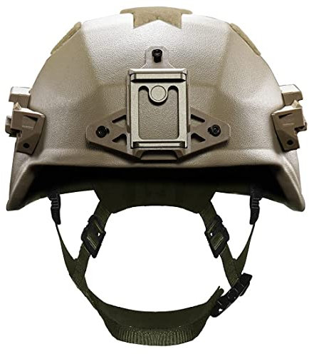 CZMYCBG Casco Tattico Leggero A Prova di Proiettile di Livello GA2, con Binari Laterali E Montaggio di Caschi Multifunzionali, Mantello per Caschi Militari FDK22,Tan