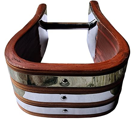 Western Saddle Bell Wooden Stirrup Stainless Steel Cover Sold in Pairs