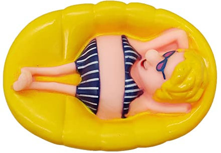 shangjia Piscina Termómetro Flotante - Termómetro de Piscina con Forma de rubias,Accesorios para Piscinas, tamaño Grande, fácil de Leer con Cuerda, adecuados para Piscinas y spas Exteriores