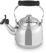 Le Creuset Demi Metallic Finish Teapot, 1.25 Quart, Stainless Steel