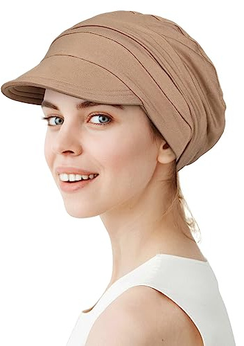 Alnorm Chapeau slouch surdimensionné en viscose respirante super douce Casquette de baseball pour femmes, kaki, Taille unique